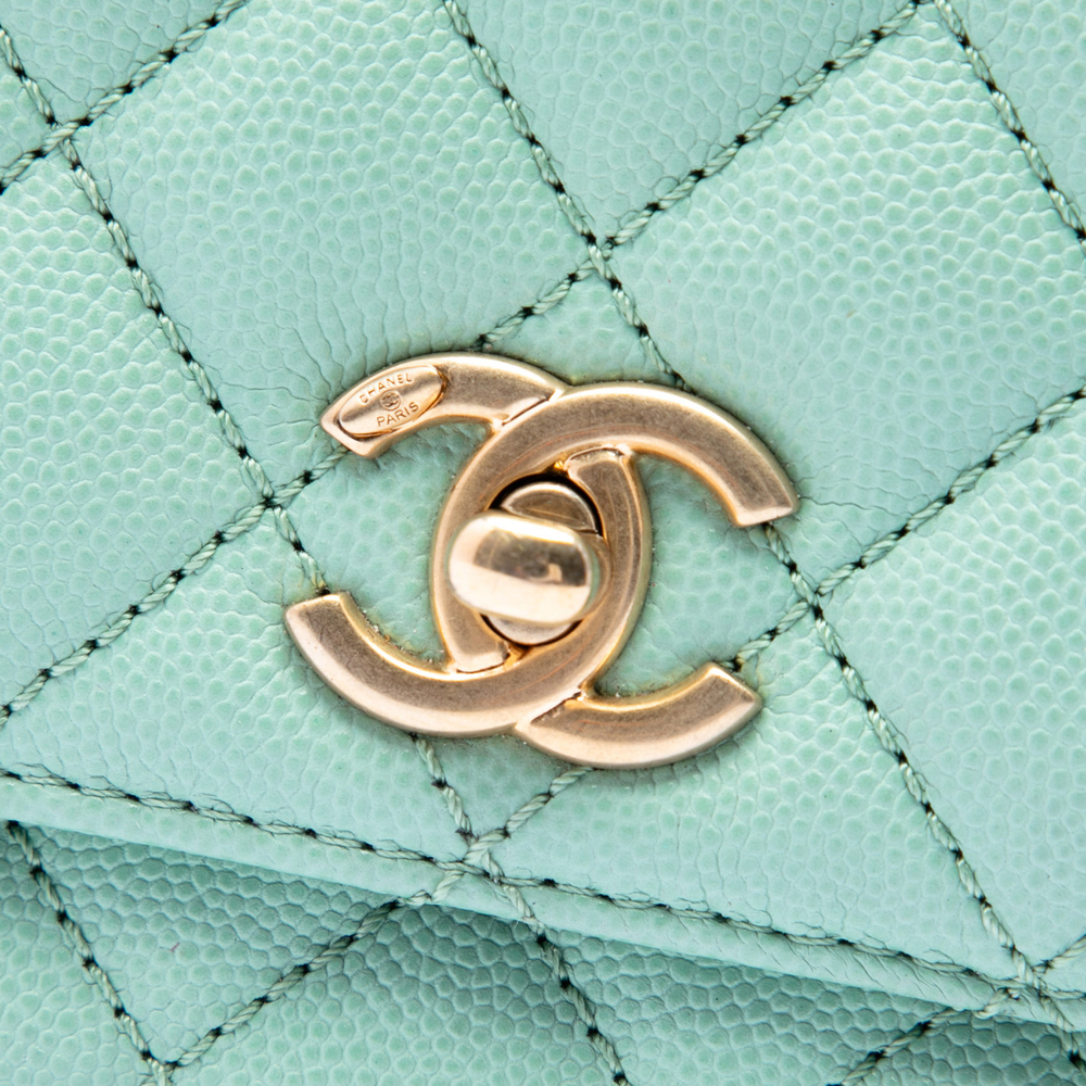 Pre-Loved Chanel Extra Mini Quilted Caviar Coco Top Handle Bag - Picture 5 of 6